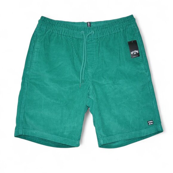Billabong Mens Loose Fit Corduroy Shorts Green Size M Green Longrider Surf/Skate - Picture 2 of 10